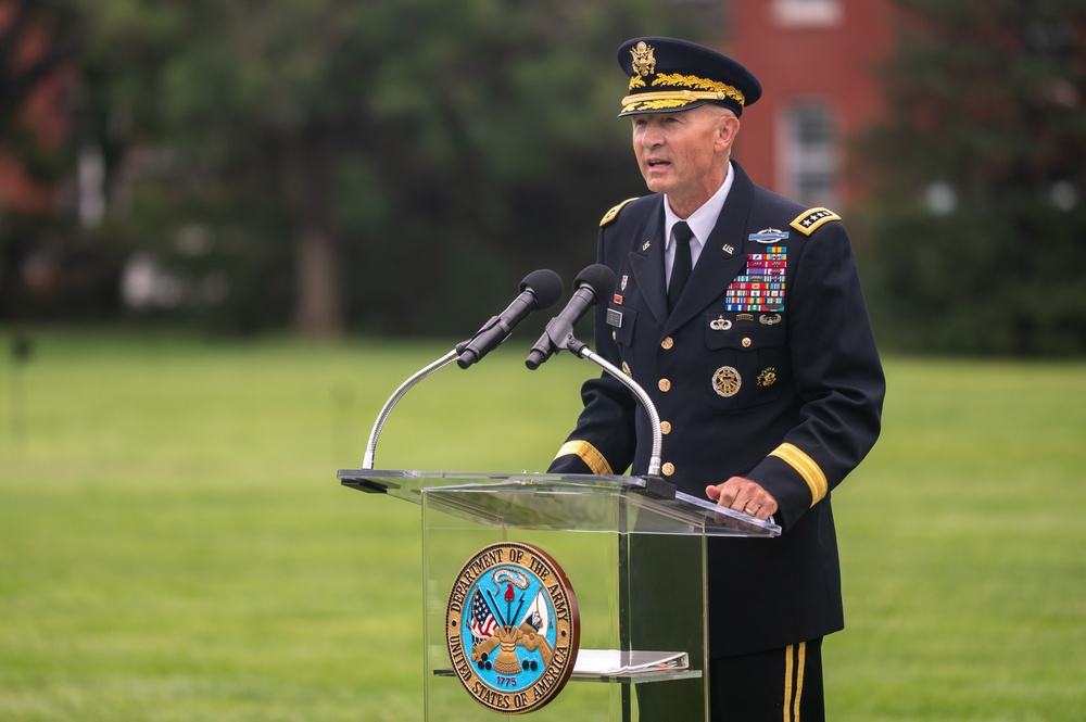 Chief of Staff of the Army relinquishment of responsibility and Sergeant Major of the Army change of responsibility ceremony