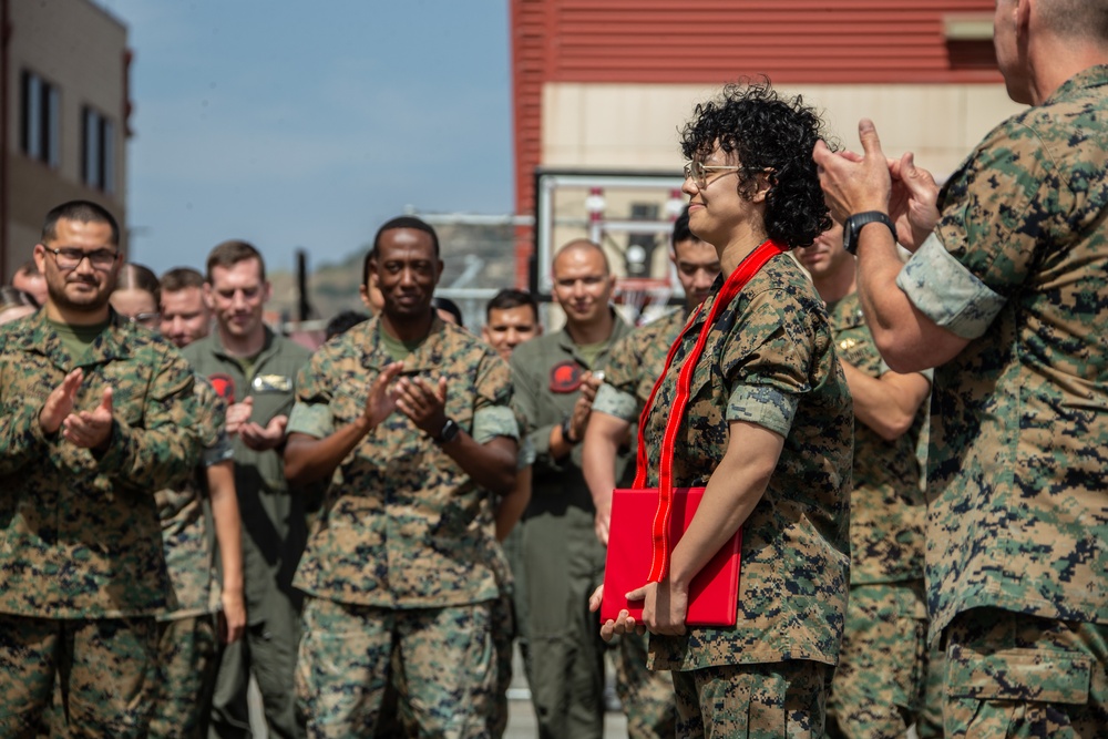 Promote Ahead of Peers | 3d MAW Commanding General meritoriously promotes an HMLAT-303 Marine