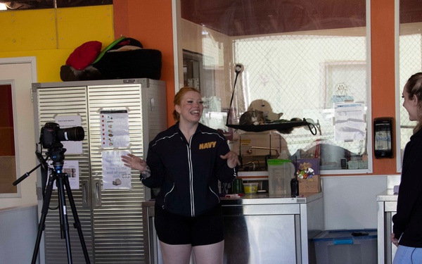 Sailors volunteer at Emerald City Pet Rescue during Seattle Fleet Week