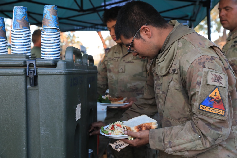 Comanche Company and Battle Group Ram Enjoy a Celebratory Barbeque