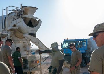 Solid Work: 411th ECC, 332d ECES pour concrete