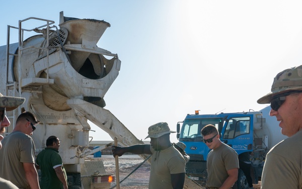 Solid Work: 411th ECC, 332d ECES pour concrete