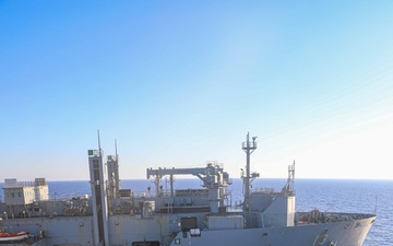 USS Carter Hall, USNS Medgar Evers conduct replenishment at sea