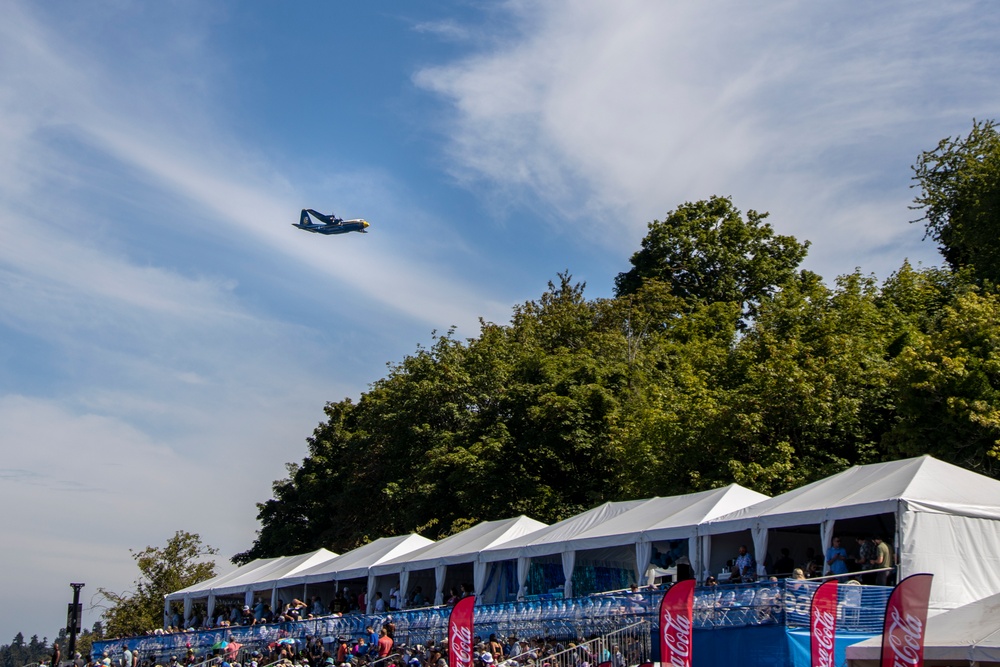 The Blue Angels Fly During Seattle Seafair Festival 2023