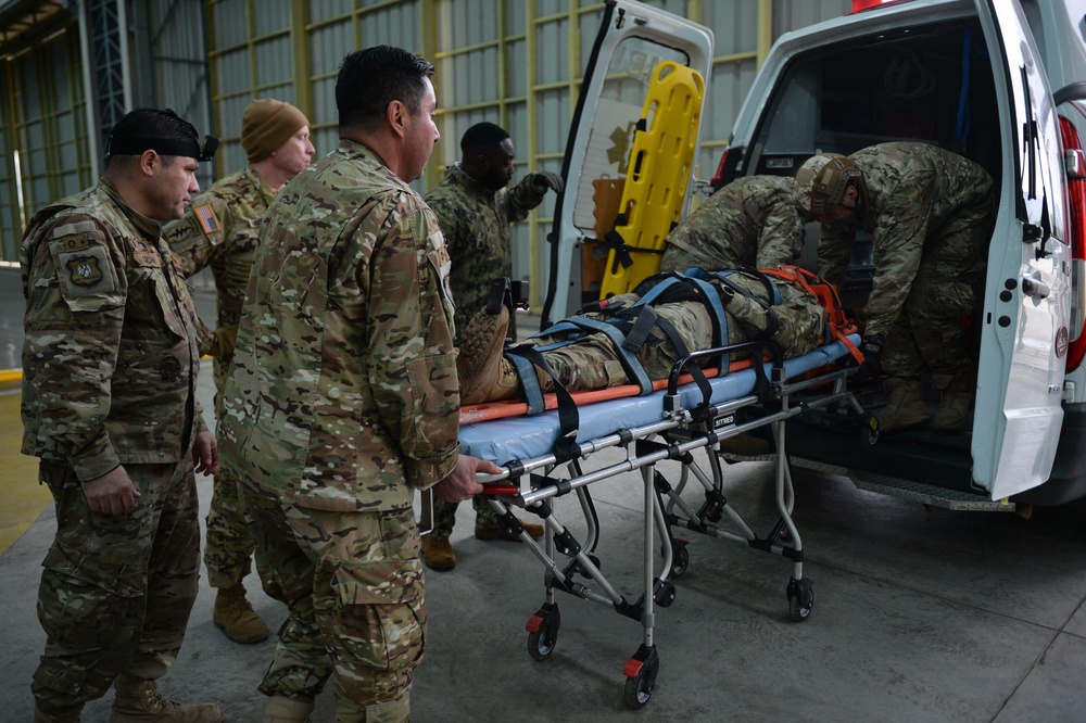 U.S. Servicemembers perform casualty evacuation training exercise in SOUTHERN STAR