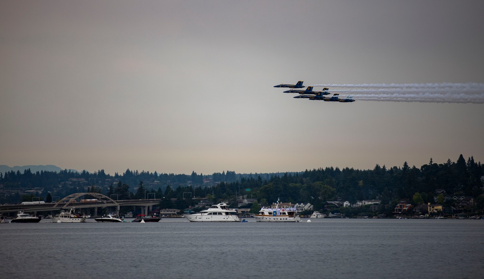 Blue Angels Fly Over Lake Washington