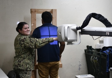 Navy Nuclear Medicine Technician serves during Guam Wellness IRT
