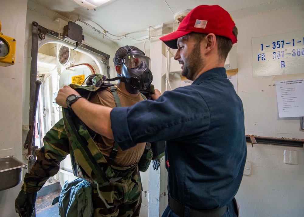 USS Paul Hamilton CBR Drill
