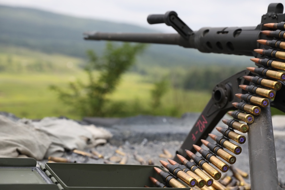 M2 machine gun qualification at Fort Indiantown Gap