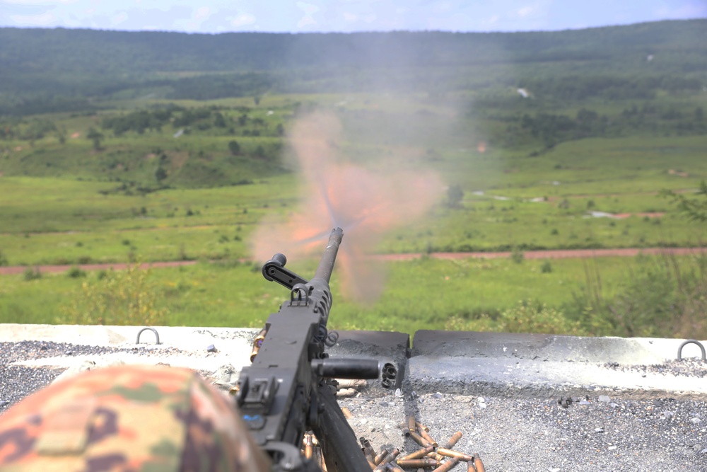 M2 machine gun qualification at Fort Indiantown Gap