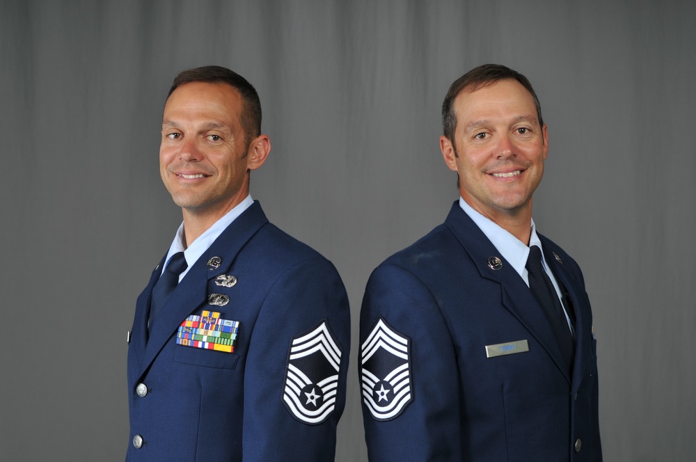 185th ARW twin brothers both promote to chief master sergeant