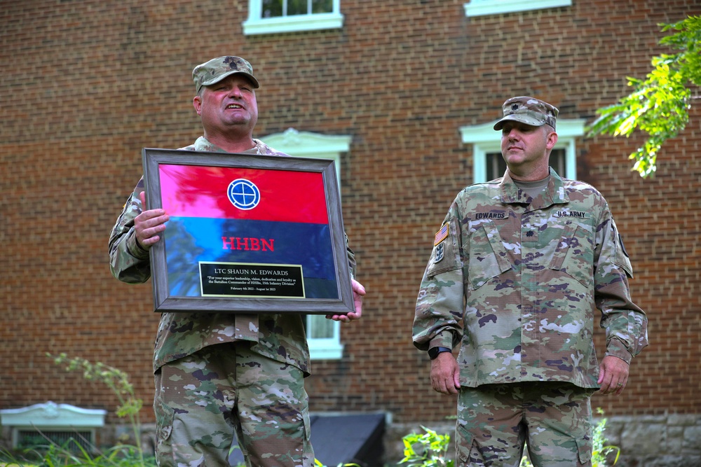 Lt. Col. Hardwick assumes command of 35th ID HHBN