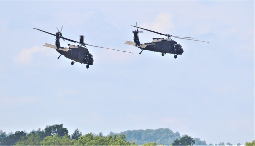 Wisconsin National Guard's 1st Battalion, 147th Aviation Regiment supports airshow 'dress rehearsal' event at Fort McCoy