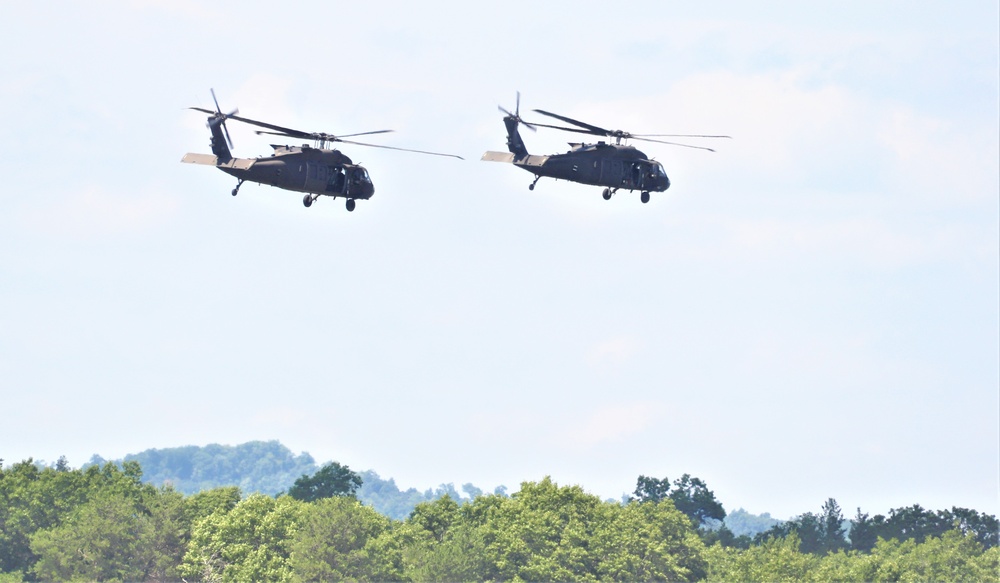 Wisconsin National Guard's 1st Battalion, 147th Aviation Regiment supports airshow 'dress rehearsal' event at Fort McCoy