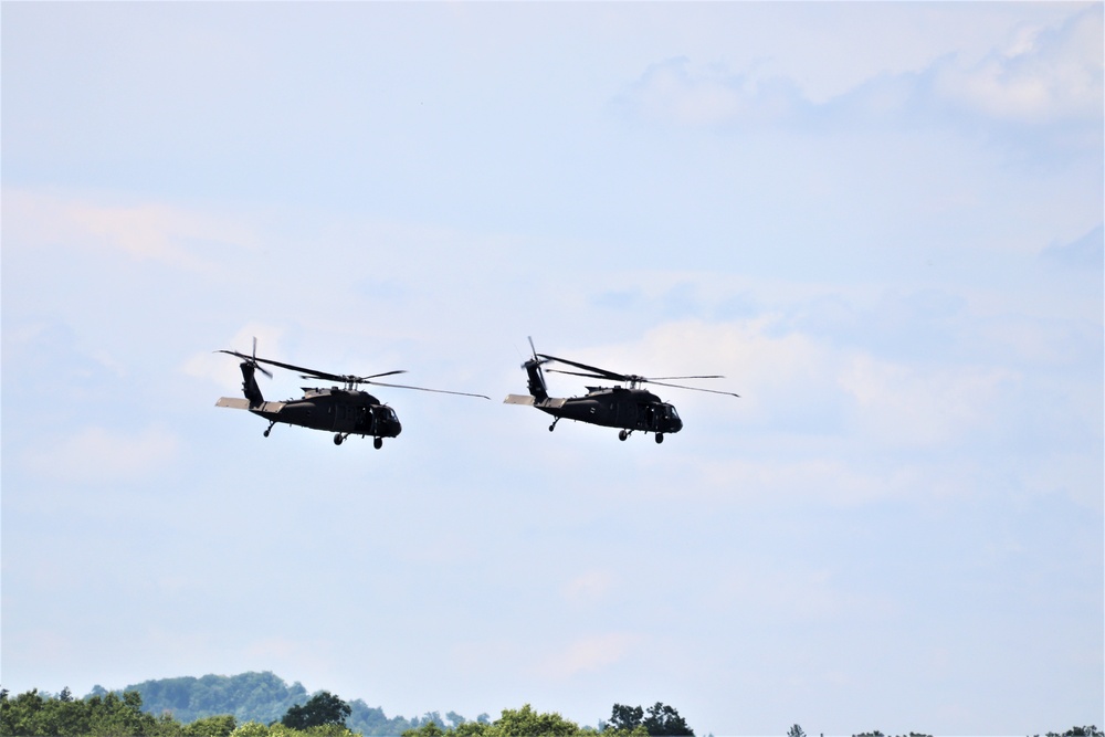 Wisconsin National Guard's 1st Battalion, 147th Aviation Regiment supports airshow 'dress rehearsal' event at Fort McCoy