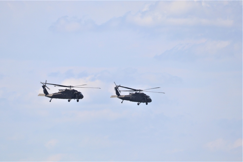 Wisconsin National Guard's 1st Battalion, 147th Aviation Regiment supports airshow 'dress rehearsal' event at Fort McCoy