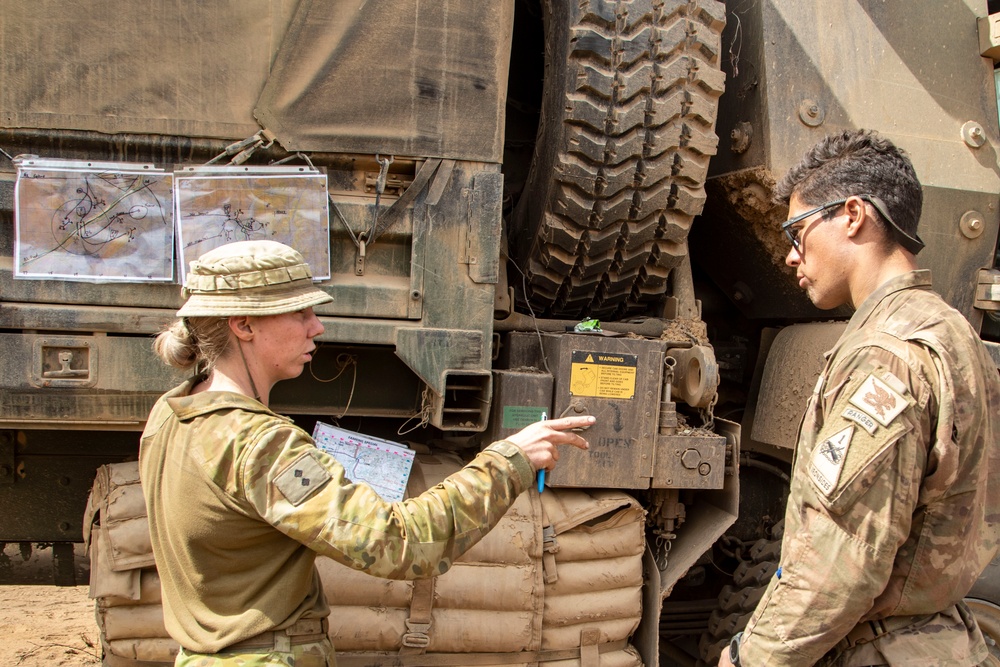 Comanche Company commander gives orders brief