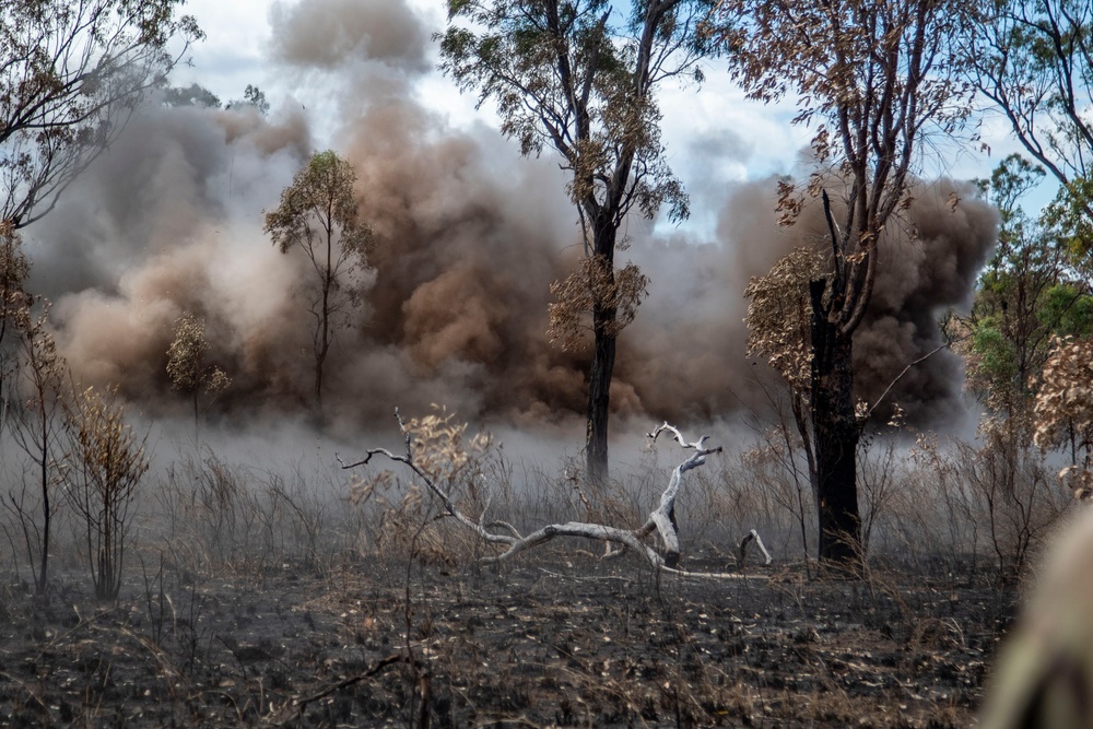 Australian Sappers practice demolitions