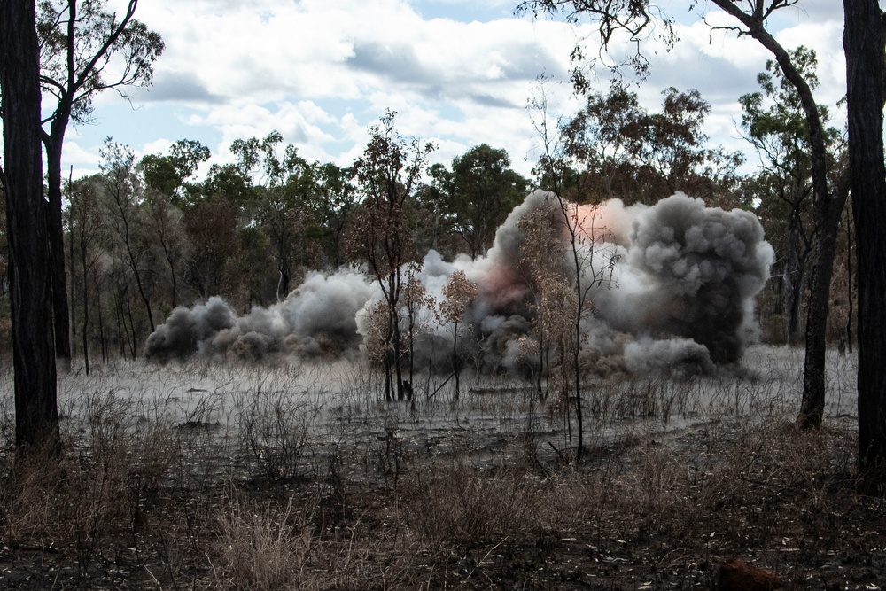 Australian Sappers practice demolitions