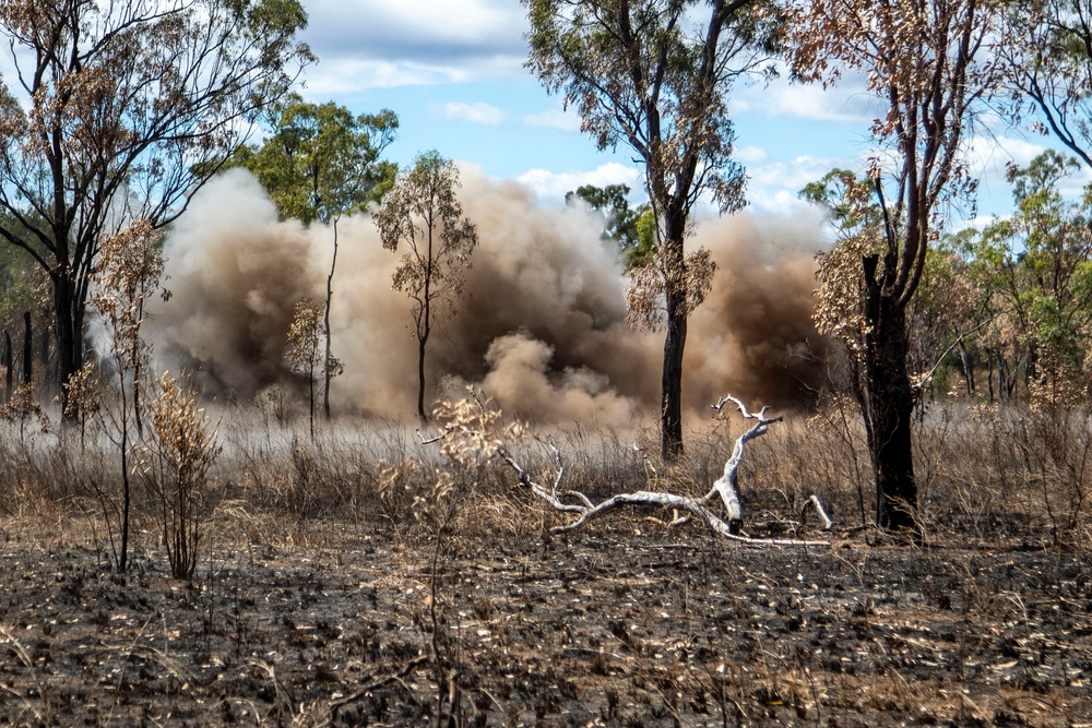 Australian Sappers practice demolitions