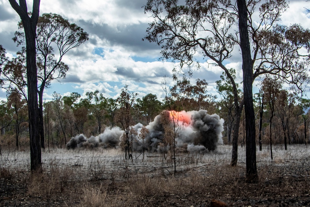 Australian Sappers practice demolitions