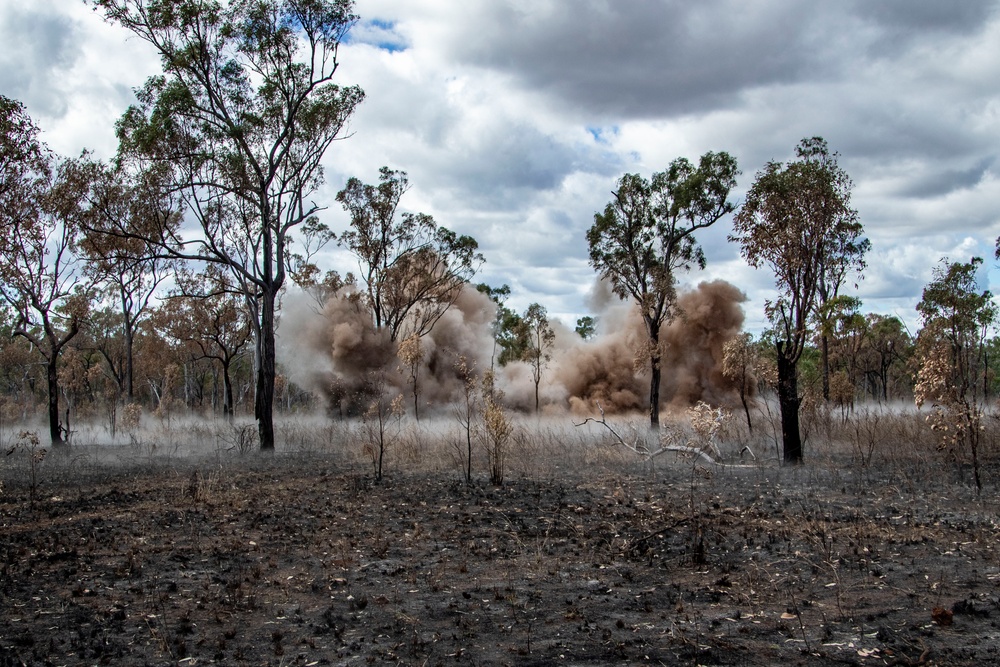 Australian Sappers practice demolitions