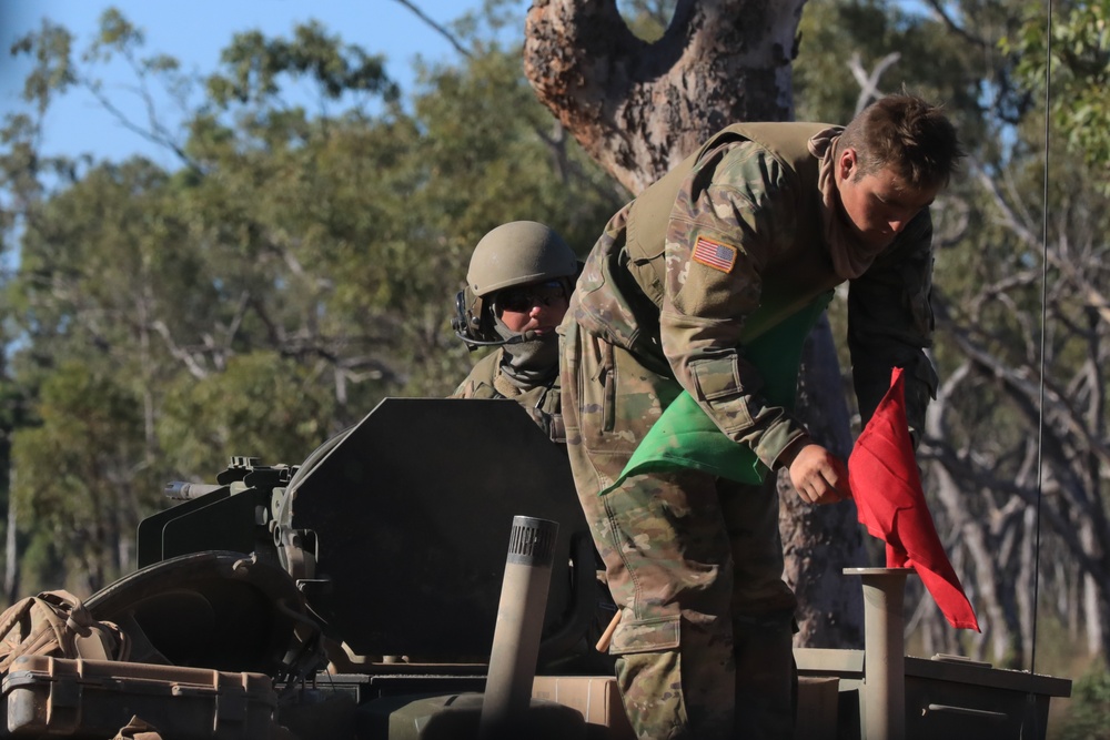 Comanche Company participates in combined arms live fire exercise with Australian Army's 3rd Brigade