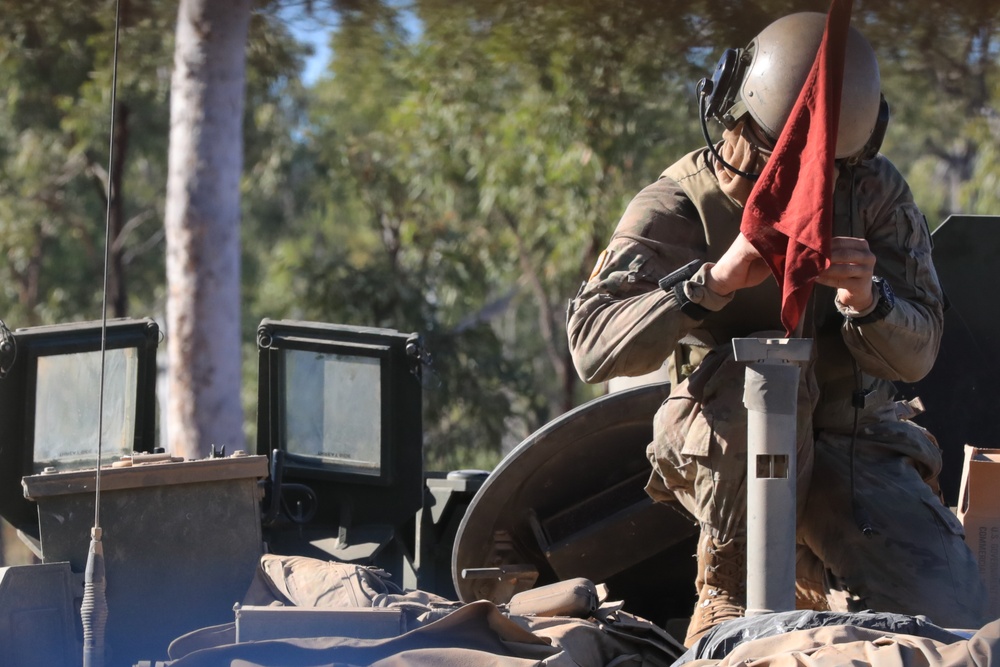 Comanche Company conducts combined arms live fire exercise with Australian Army's 3rd Brigade