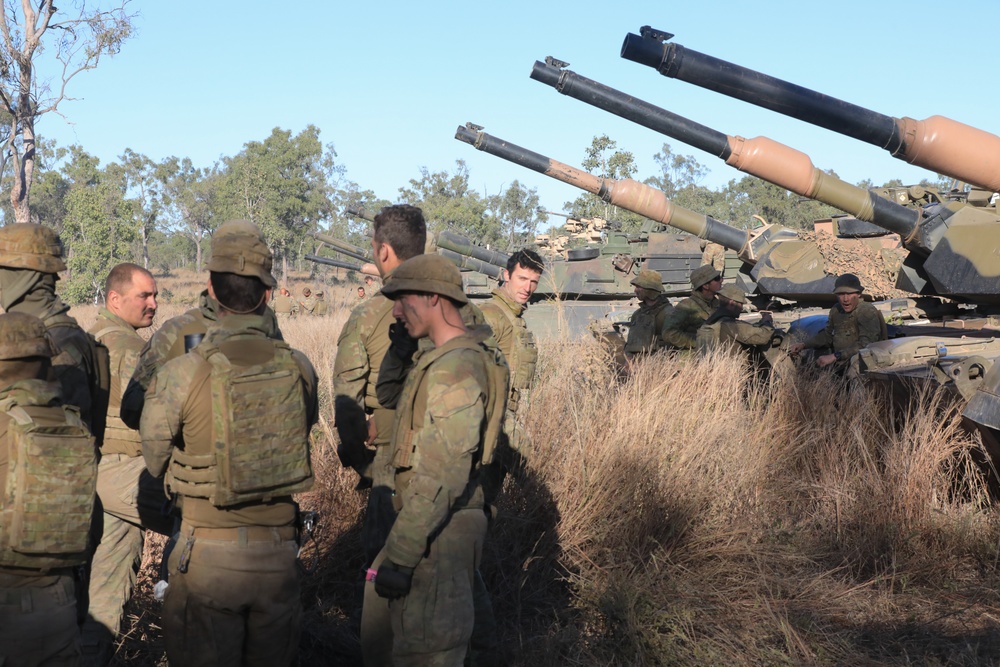 Comanche Company conducts combined arms live fire exercise with Australian Army's 3rd Brigade