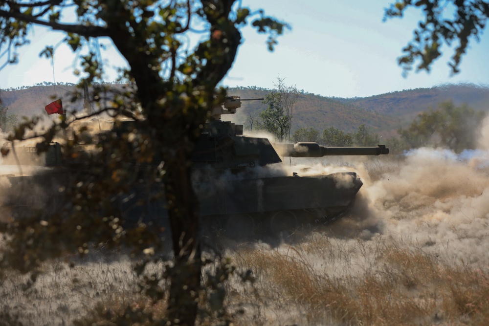 Comanche Company conducts combined arms live fire exercise with Australian Army's 3rd Brigade