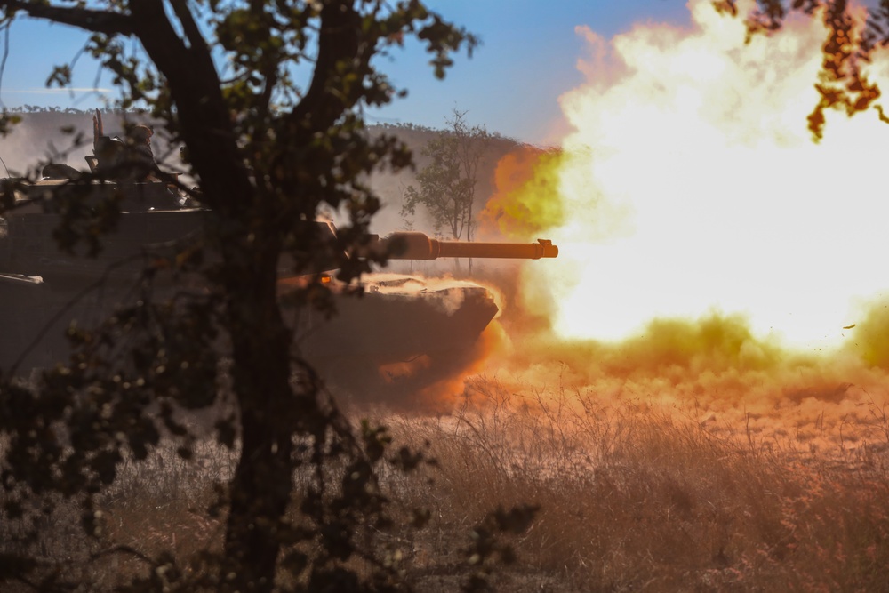 Comanche Company conducts combined arms live fire exercise with Australian Army's 3rd Brigade