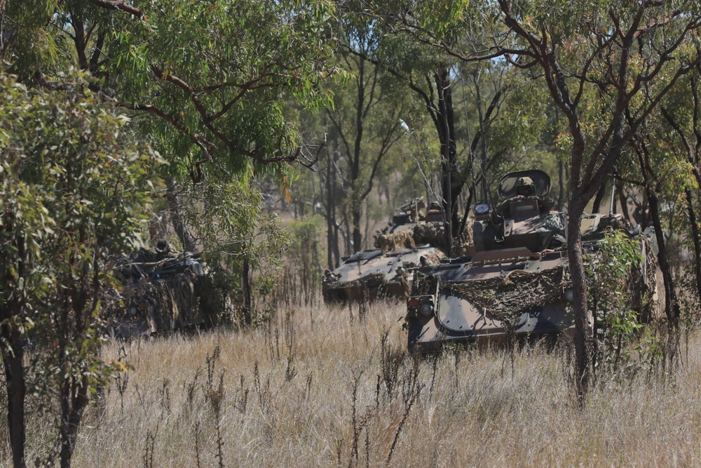 Comanche Company conducts combined arms live fire exercise with Australian Army’s 3rd Brigade