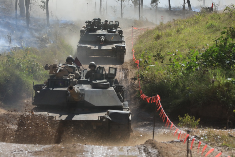 Comanche Company conducts combined arms live fire exercise with Australian Army's 3rd Brigade