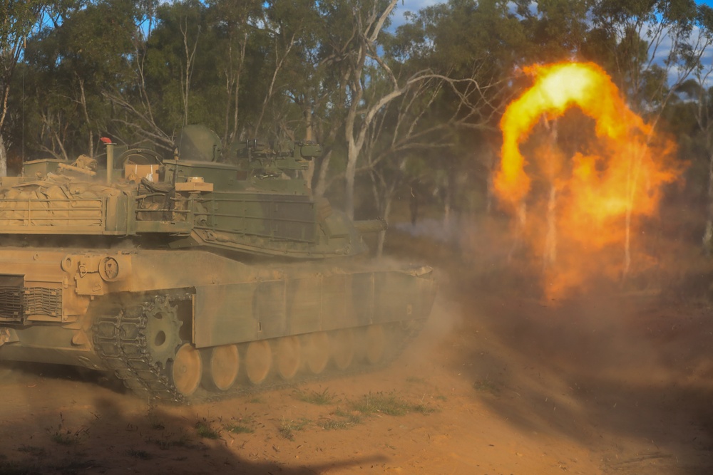 Comanche Company conducts combined arms live fire exercise with Australian Army's 3rd Brigade