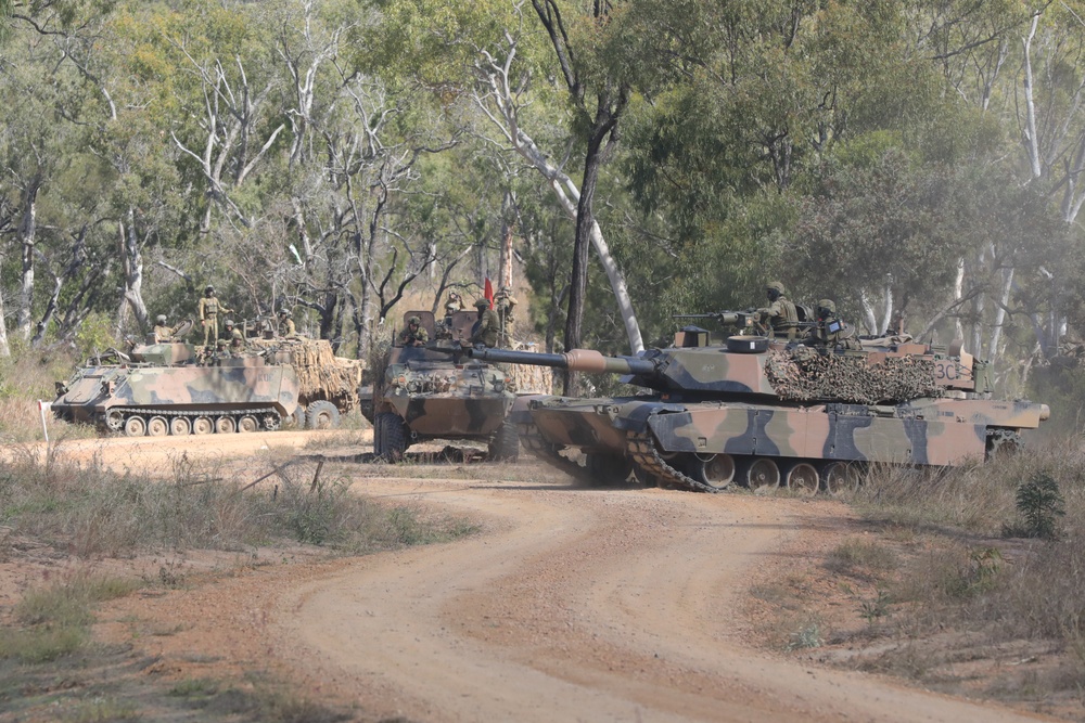 Comanche Company conducts combined arms live fire exercise with Australian Army's 3rd Brigade