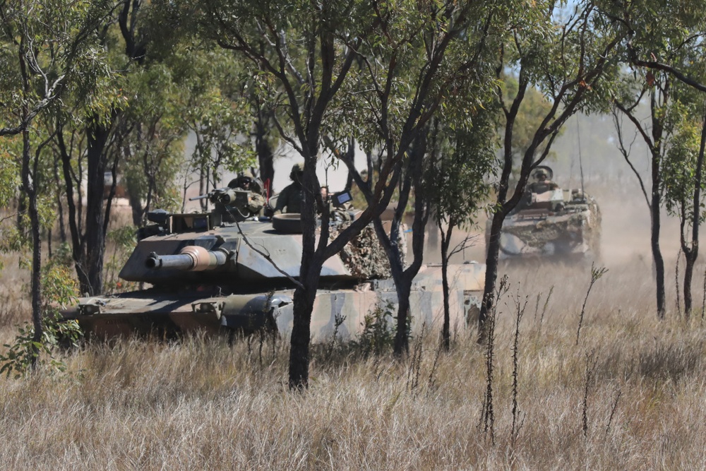 Comanche Company conducts combined arms live fire exercise with Australian Army's 3rd Brigade