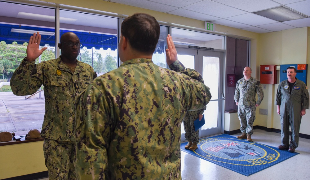 Reenlistment on Diego Garcia – Chief Master-at-Arms Lucian King