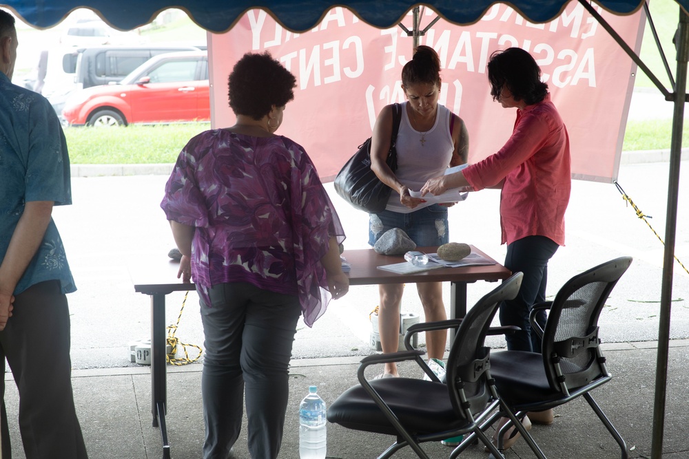 Emergency Family Assistance Center provides families in need from Typhoon Khanun.