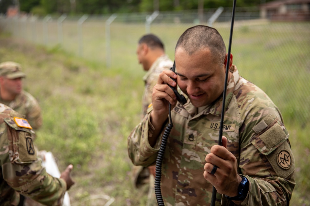 1-258 Field Artillery Test Their Radio Communications Before Northern Strike 23