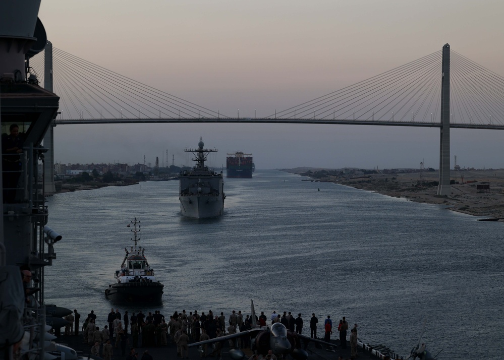 USS Bataan Transits The Suez Canal