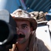 Marine Observes Surrounding Vessels During Bataan Suez Canal Transit