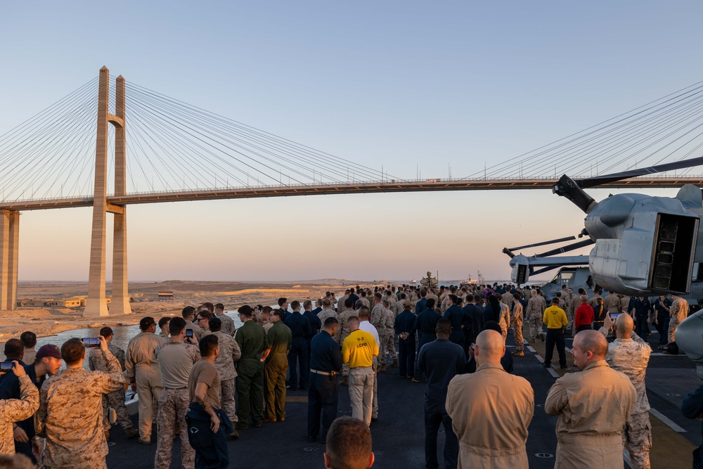 USS Bataan transits the Suez Canal