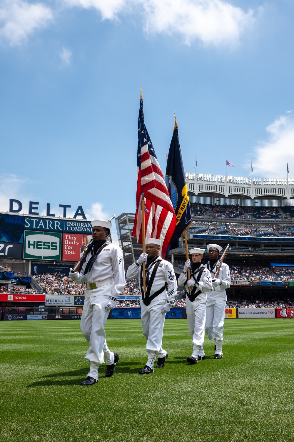 Navy Color Guard Supports 4th of July at Yankee Stadium