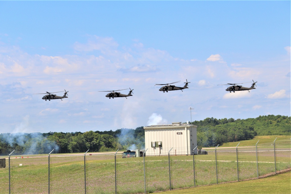 Wisconsin National Guard's 1st Battalion, 147th Aviation Regiment supports airshow 'dress rehearsal' event at Fort McCoy