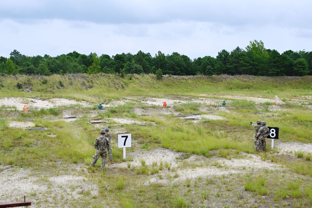 Fort Dix – Range 06A 304 CA BDE TABLE VI PISTOL QUAL DAY FIRE STAGE 1. 4th AUGUST 2023