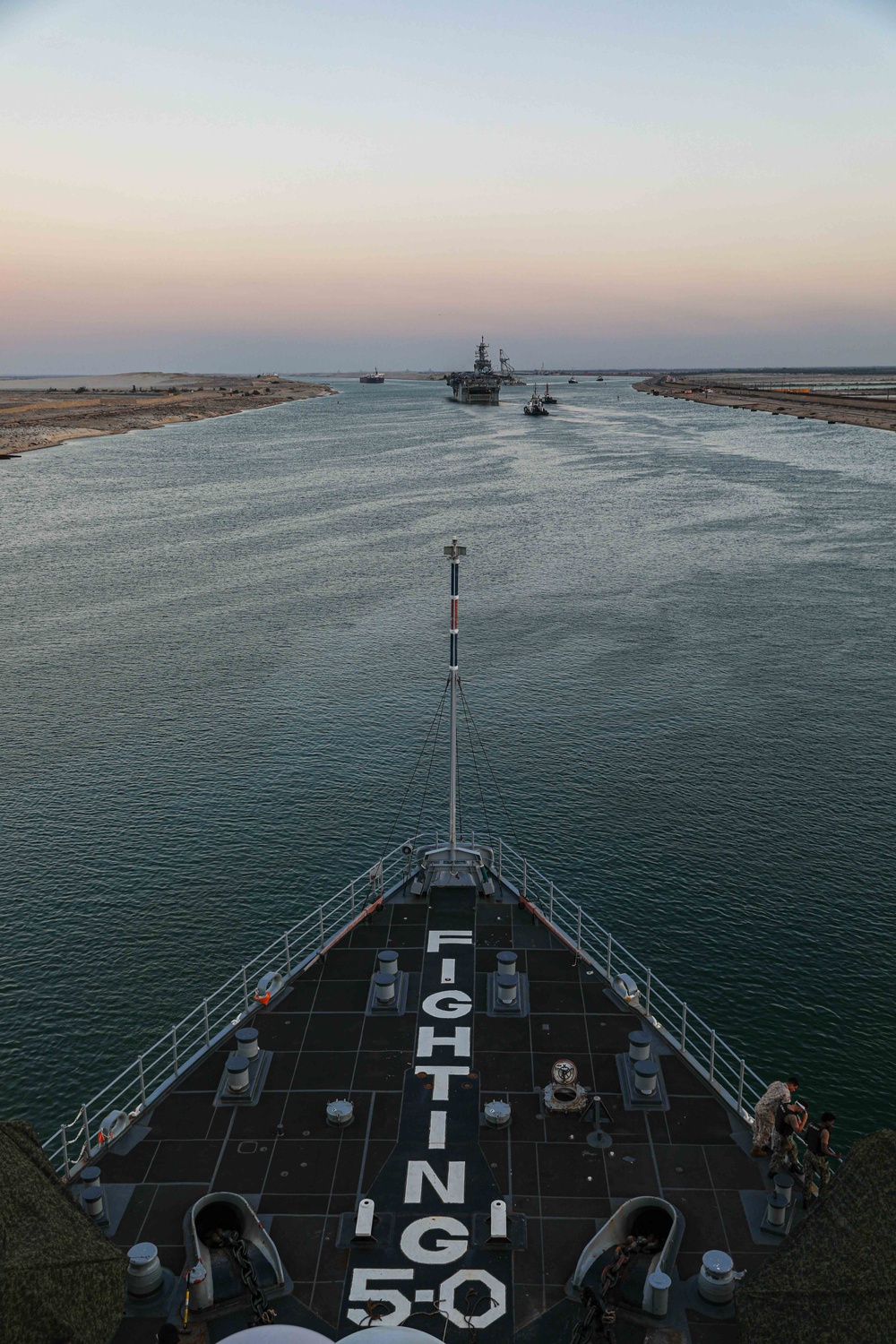 USS Carter Hall Transits Suez Canal