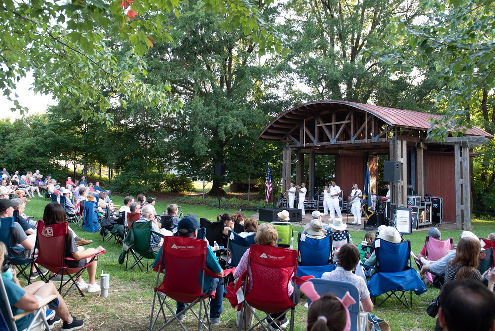 Navy Band Cruisers Rock Band perform at Vienna Town Green