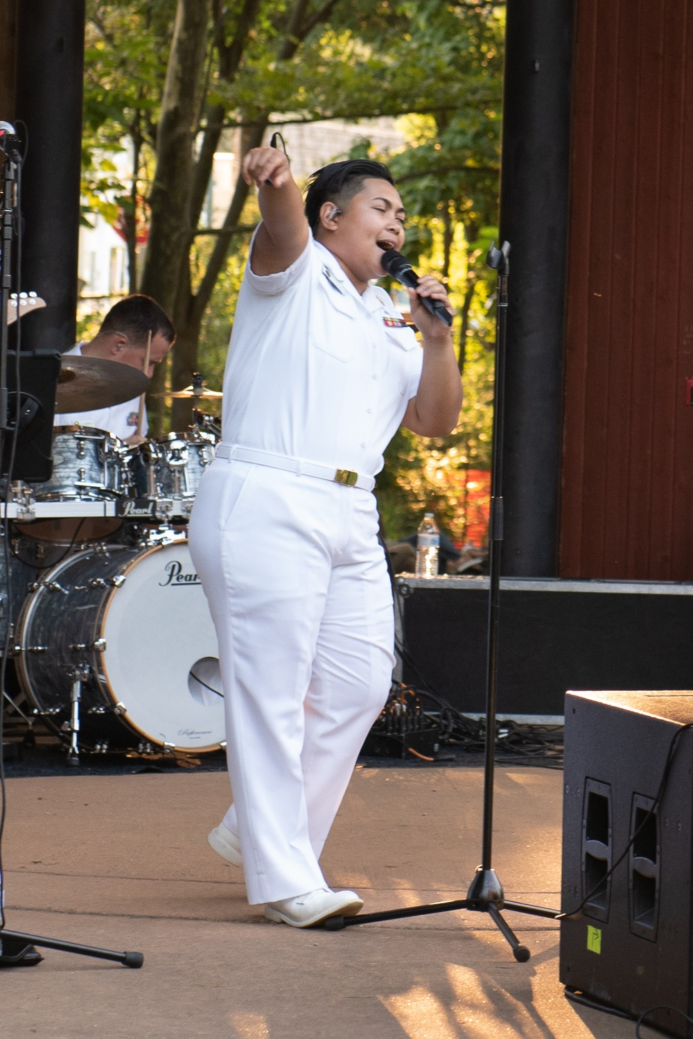 Navy Band Cruisers Rock Band perform at Vienna Town Green