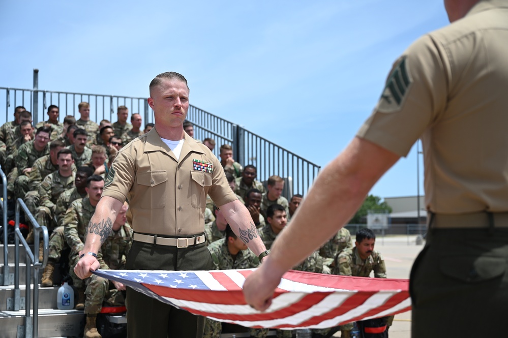 312th TRS flag retirement ceremony