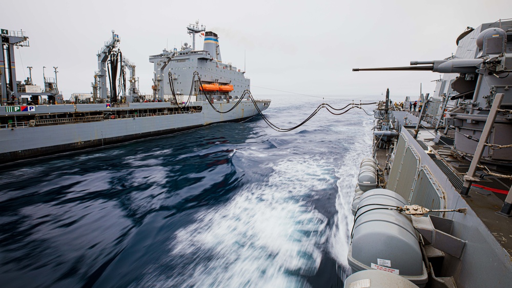 USS Sterett Replenishment at Sea